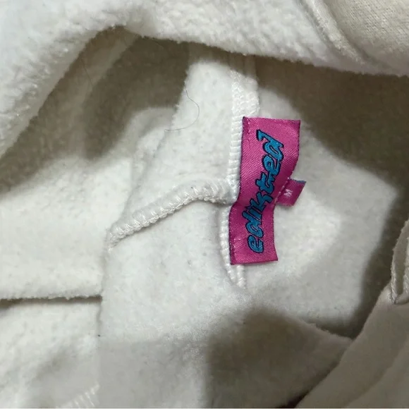 Edikted Cream Hoodie with Blue 98 - Picture 2 of 2